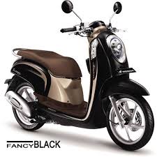 Black Yamaha NMAX scooter side view